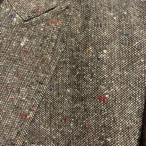 Vintage Burgundy Tweed Double Breasted sports jacket .. custom made